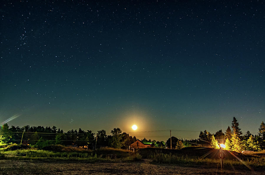 As August Ends - Moonrise  Photograph by Steve Harrington