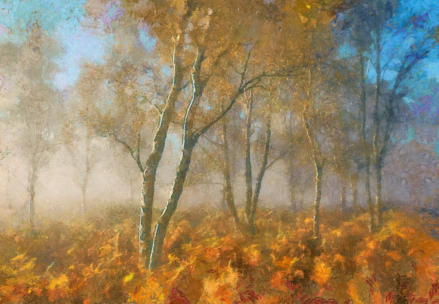 Fall Digital Art - As Summer Turns To Autumn Mist by Georgiana Romanovna