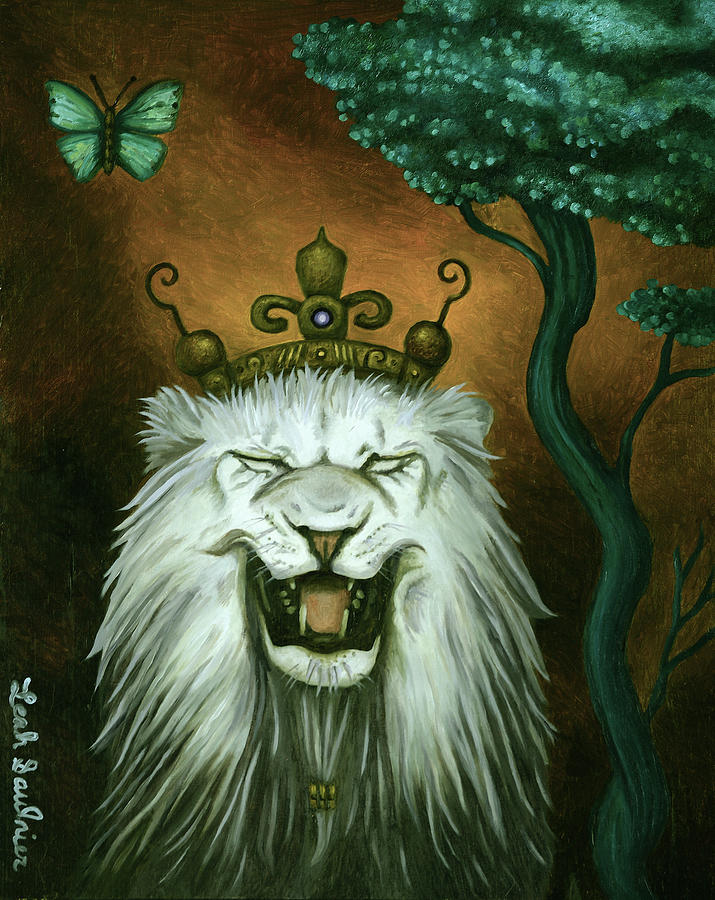 As The Lion Laughs Painting by Leah Saulnier The Painting Maniac