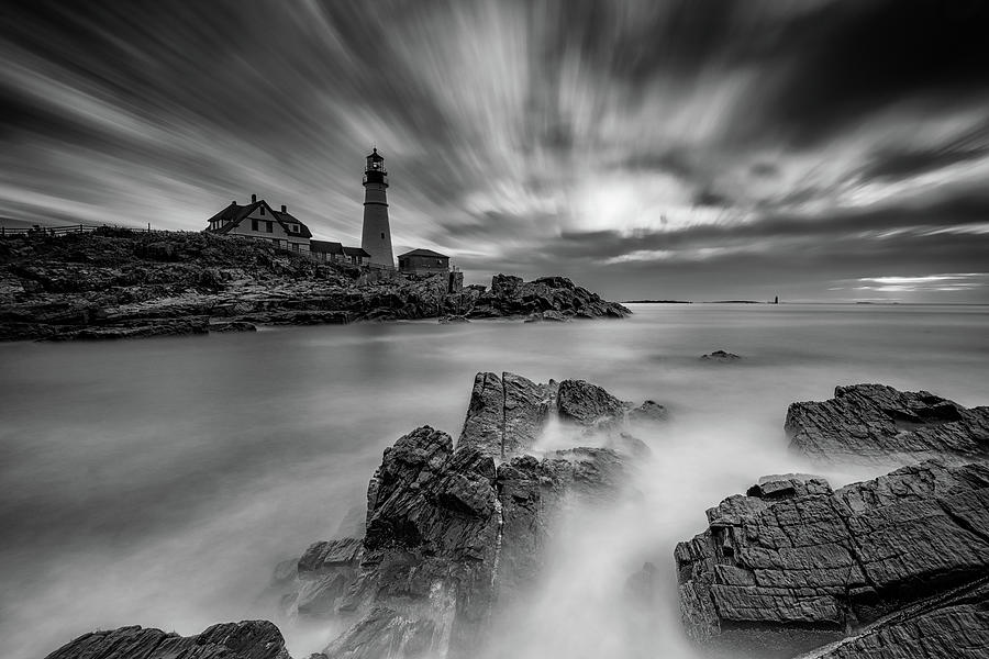 Portland Photograph - As The Storm Clears at Portland Head by Rick Berk