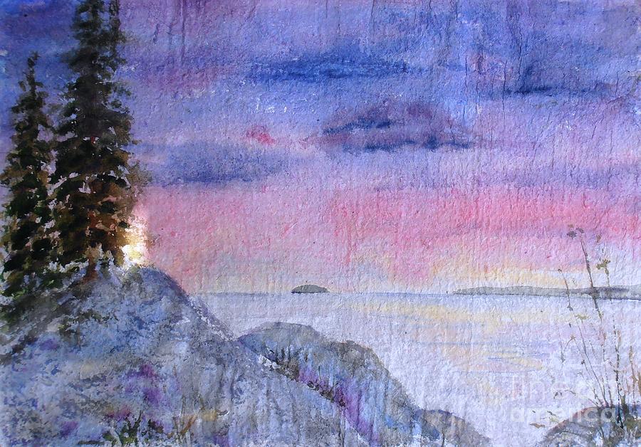 As the Sun Sets Painting by Diane Kirk As the Sun Sets Painting by Diane Kirk