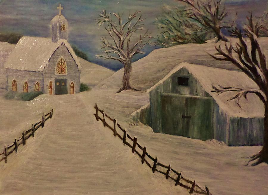 As White As Snow Painting By Christy Saunders Church Fine Art America