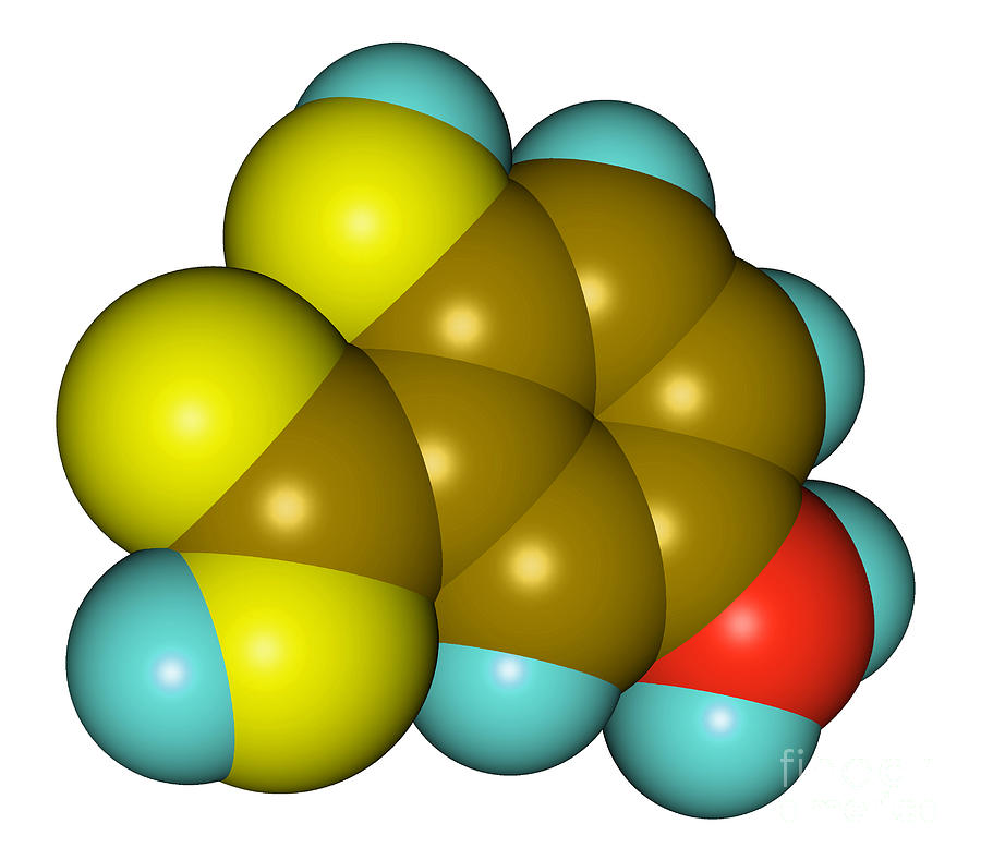 Asacol Mesalamine Molecular Model Photograph by Scimat