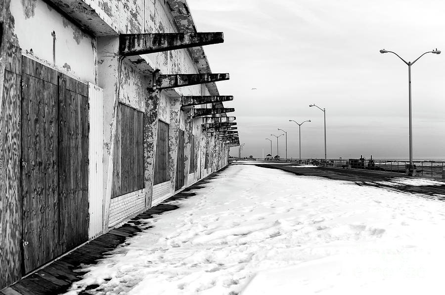 Boardwalk Photograph - Asbury Park Boardwalk Snow 2014 by John Rizzuto Boardwalk Photograph - Asbury Park Boardwalk Snow 2014 by John Rizzuto
