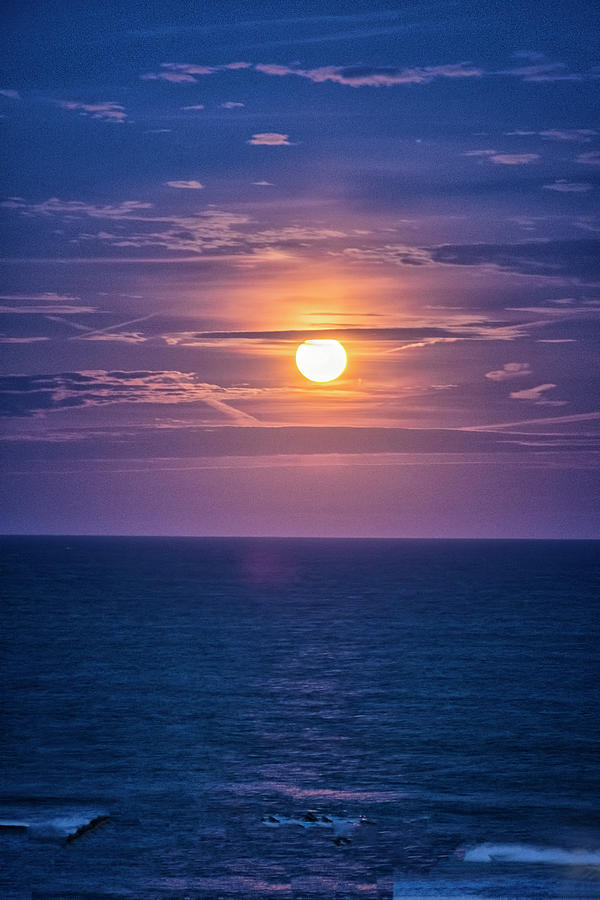 Asbury Super Moon Photograph by Tom Singleton
