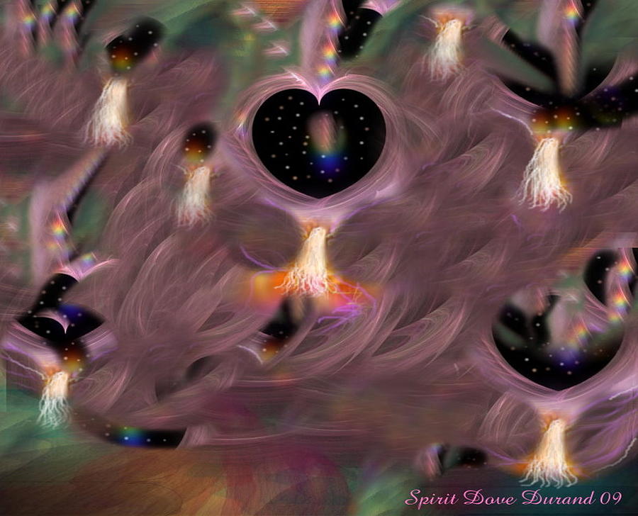 Abstract Digital Art - Ascension Angel Gateways by Spirit Dove Durand