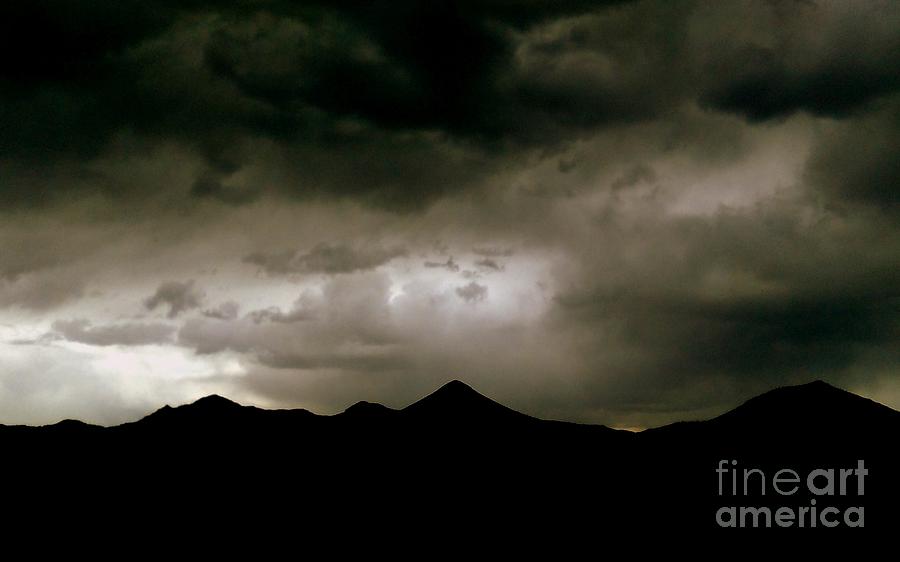 Texas Mountains Silhouette And The Ascension Of The Dusking Sky Photograph by Michael Hoard