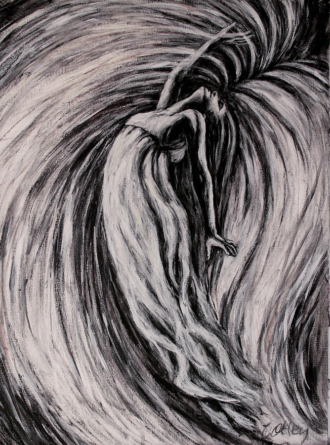 Black And White Painting - Ascent by Zoe  Oakley