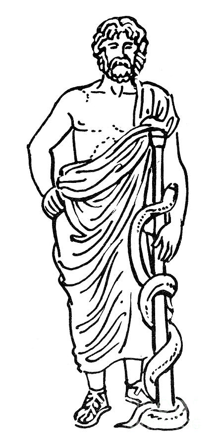 Asclepius / Aesculapius Drawing by Granger
