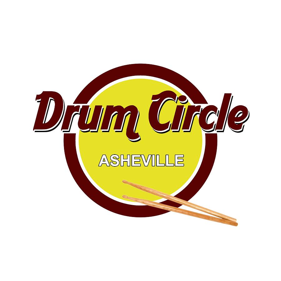 Asheville Drum Circle Logo Digital Art by John Haldane