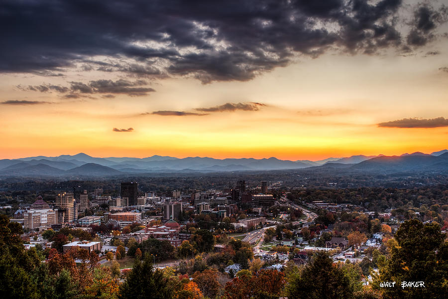 Asheville From Above Photograph by Walt  Baker