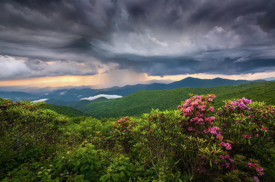 Mountain Photograph - Asheville North Carolina Blue Ridge Parkway Thunderstorm Scenic Mountains Landscape Photography by Dave Allen