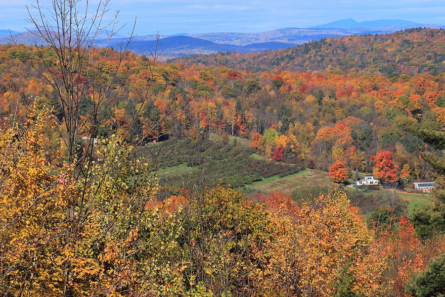 Ashfield Apple Valley in Autumn from Bear Swamp Photograph by John Burk
