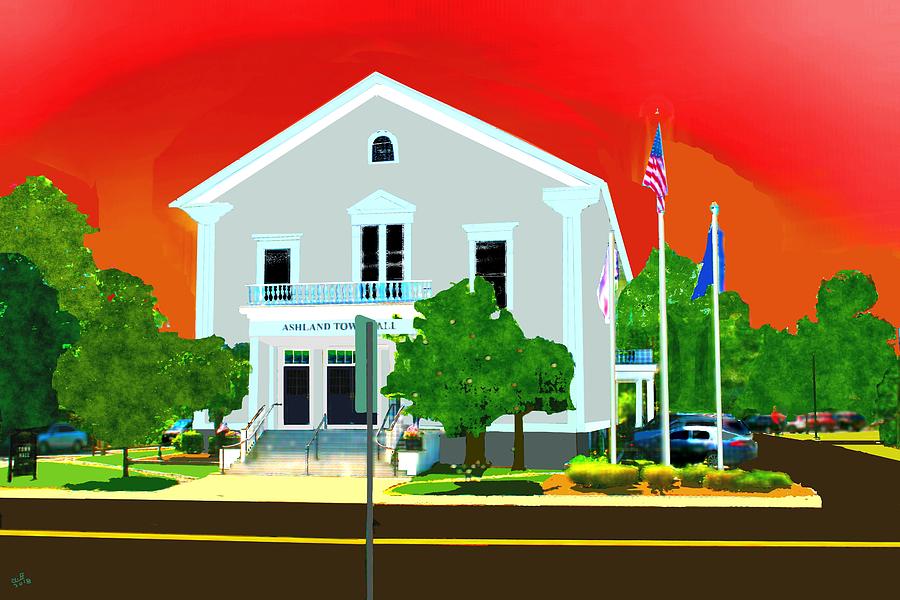 Ashland Town Hall May 2018 Digital Art by Cliff Wilson