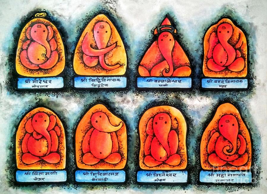 ashtavinayak ganpati painting