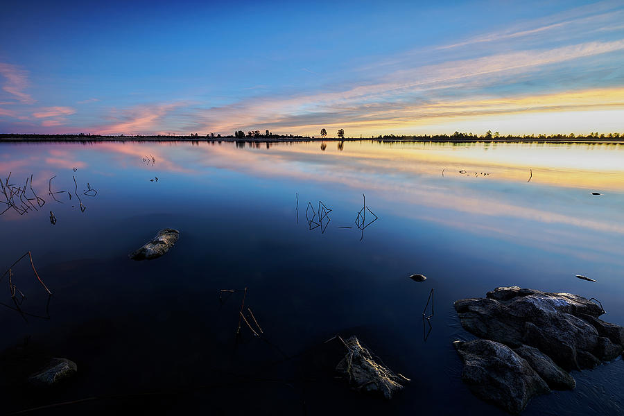 Ashurst Lake Sunrise Photograph by Jon Glaser