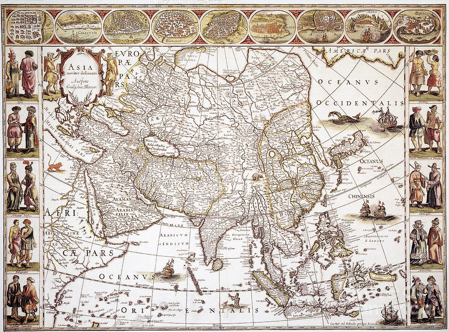 ASIA: MAP, c1618 Photograph by Granger