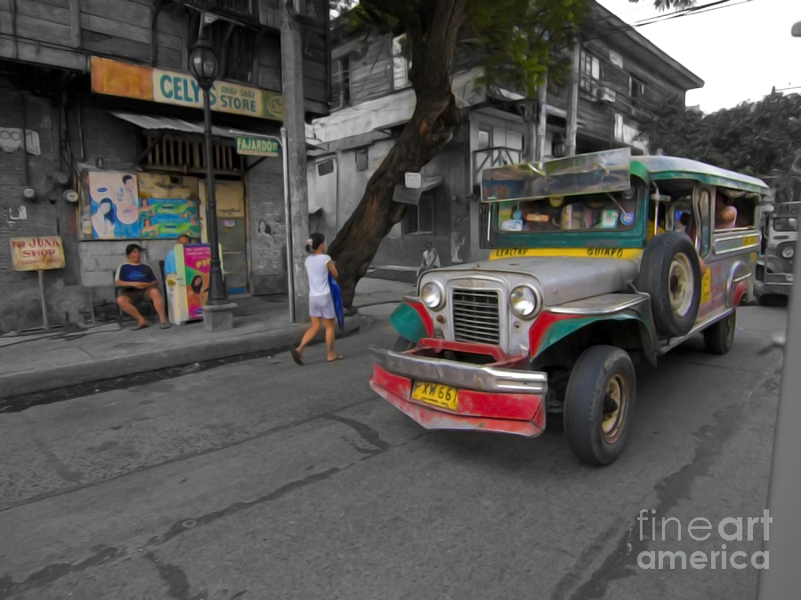 Asia Philippines Jeepney Sari Sari Store 6282092SC Photograph by Rolf Bertram