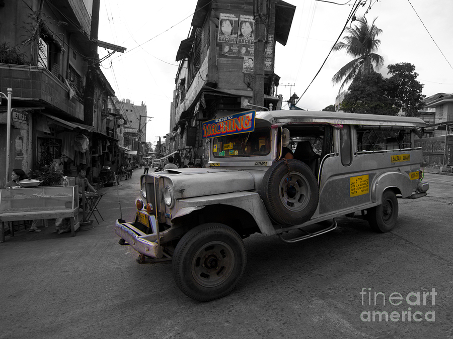 Asia Philippines Jeepney Slim Buildings 6272537SC Photograph by Rolf Bertram