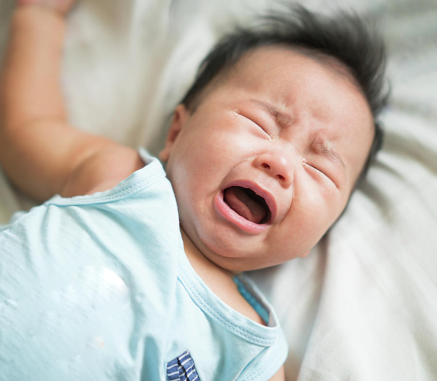 Asian baby cry from hungry  Photograph by Anek Suwannaphoom