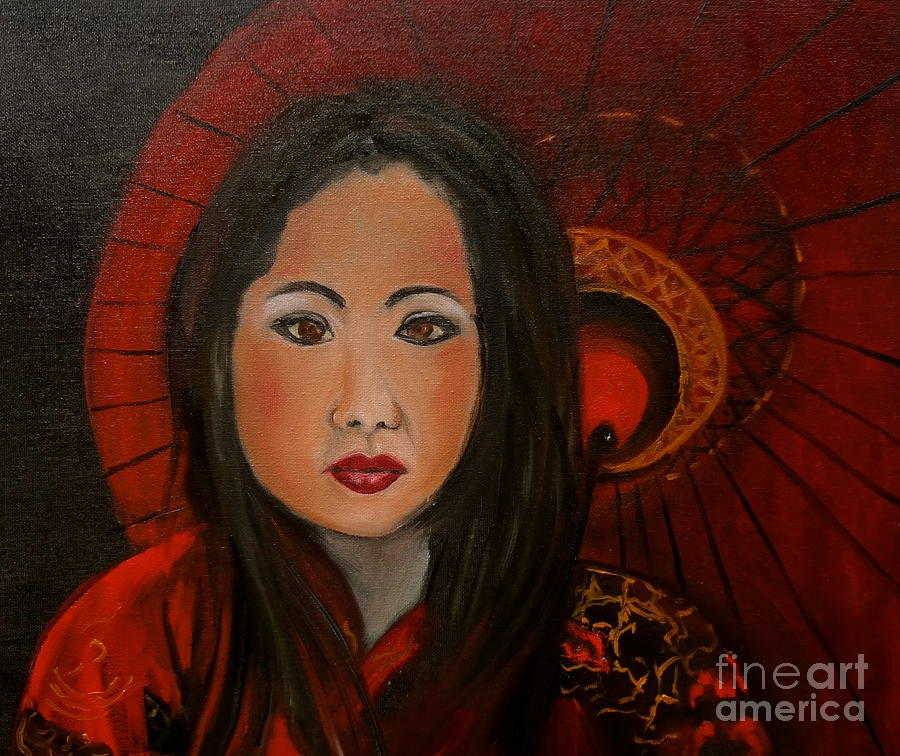 Asian Beauty  11 Jenny Lee Discount Painting by Jenny Lee