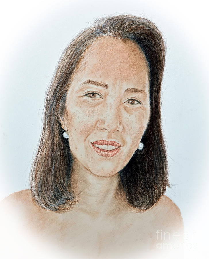 Asian Beauty Pusara Drawing by Jim Fitzpatrick