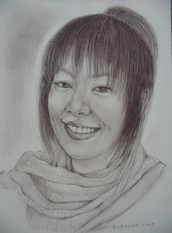 Asian Girl Drawing by Sukalya Chearanantana