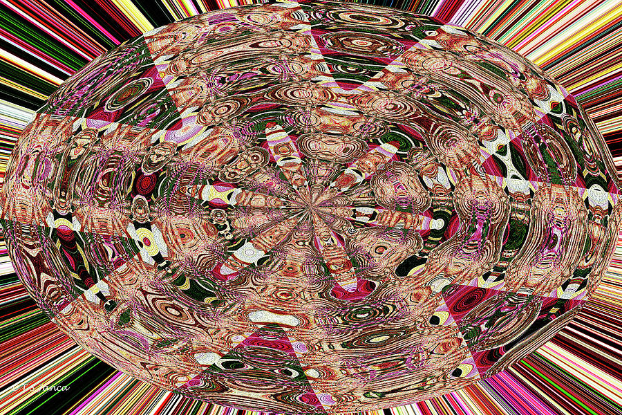 Asian Lilly Center Abstract#5 Digital Art by Tom Janca