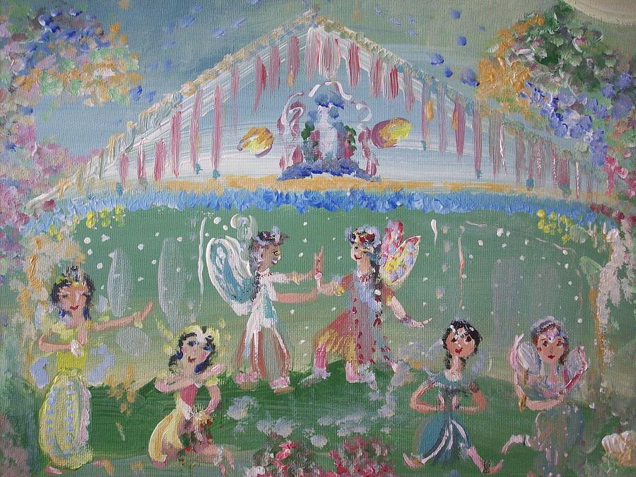 Asian Party Fairies Painting by Judith Desrosiers