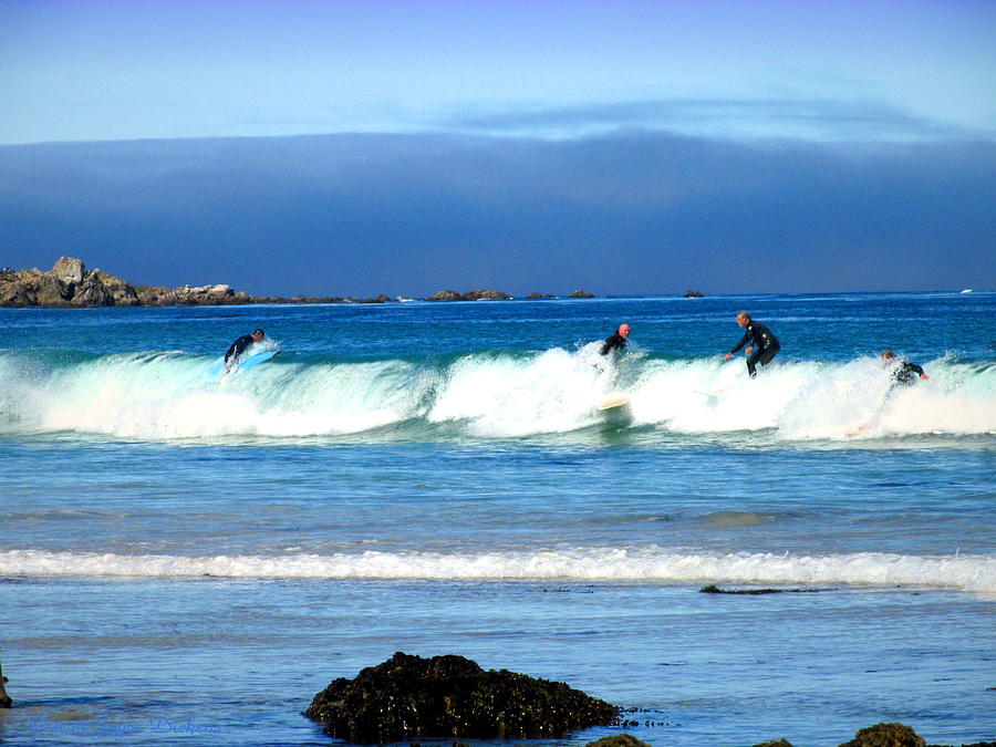 Asilomar Surfers 07 04 15 Three Photograph by Joyce Dickens