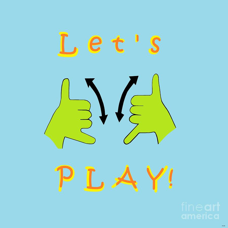 ASL Lets PLAY Painting by Eloise Schneider Mote