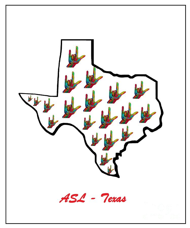 ASL Texas Painting by Eloise Schneider Mote