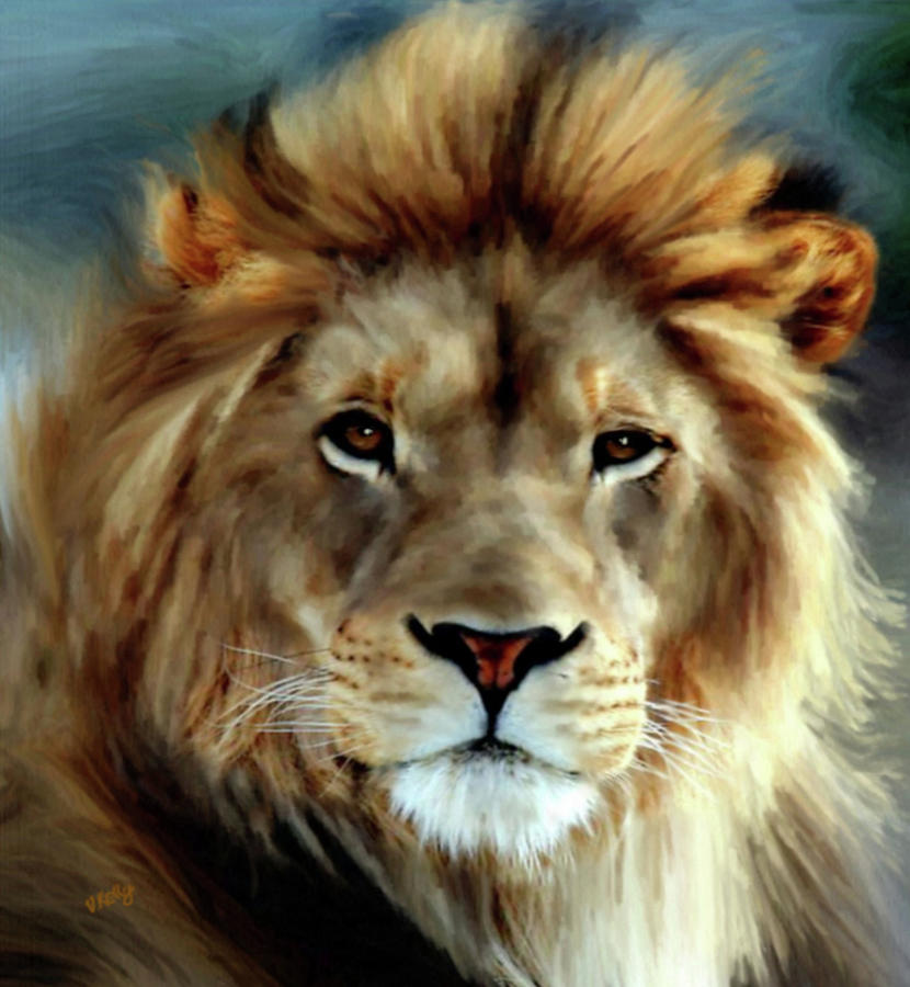The lion Aslan, from The chronicles of narnia, in the nature