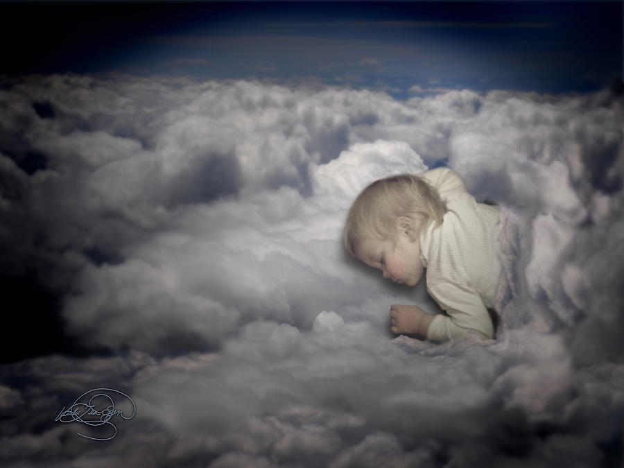 Asleep in the clouds Digital Art by Vicki Lea Eggen
