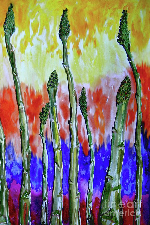 Asparagus Painting - Asparagus Trees by Emily Michaud