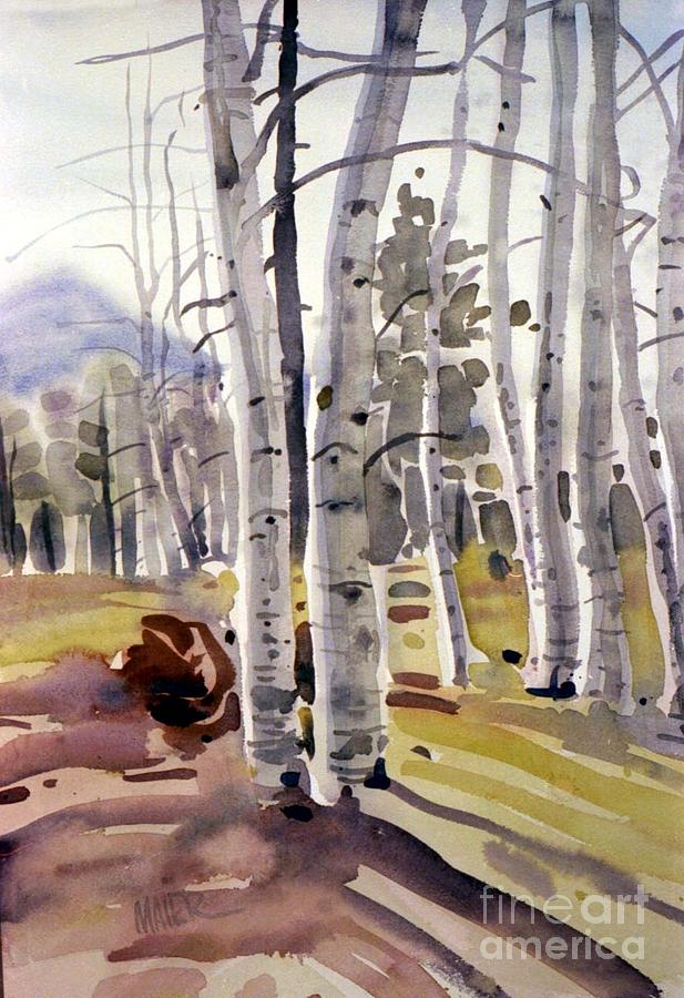 Landscape Painting - Aspen 77 by Donald Maier