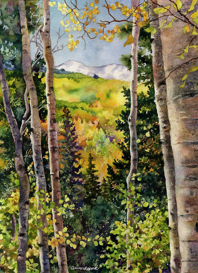 Aspen Afternoon Painting by Anne Gifford