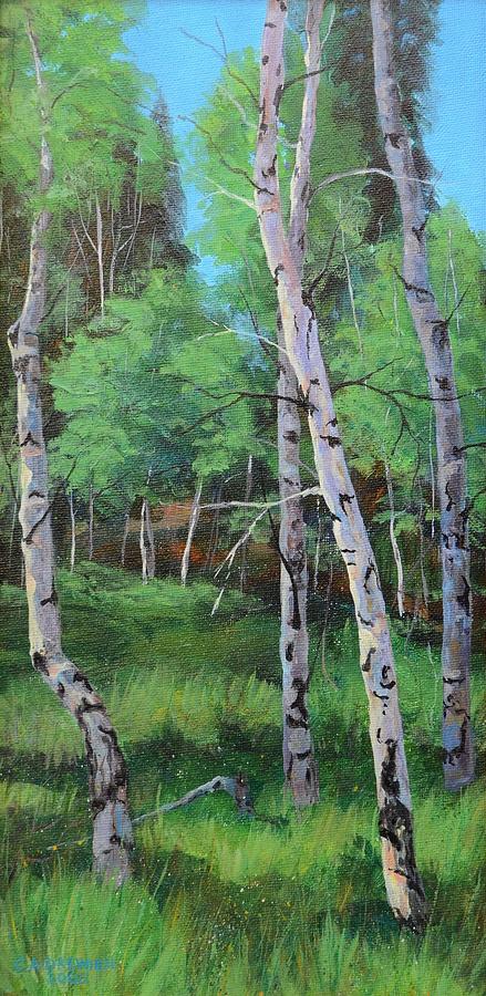 Aspen Forest Painting by Celeste Drewien