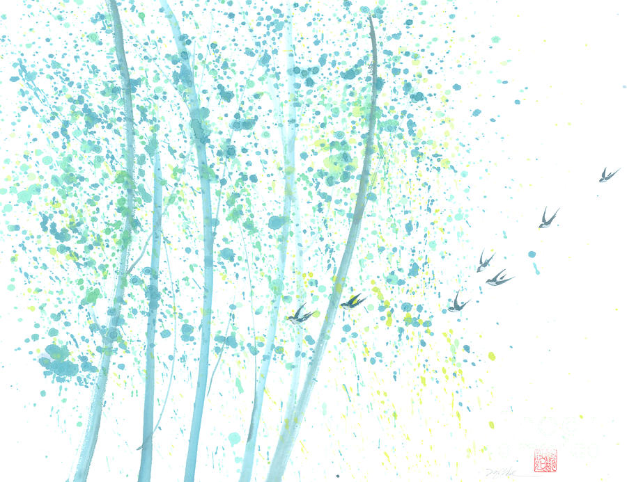 Aspen Forest Painting by Mui-Joo Wee Aspen Forest Painting by Mui-Joo Wee