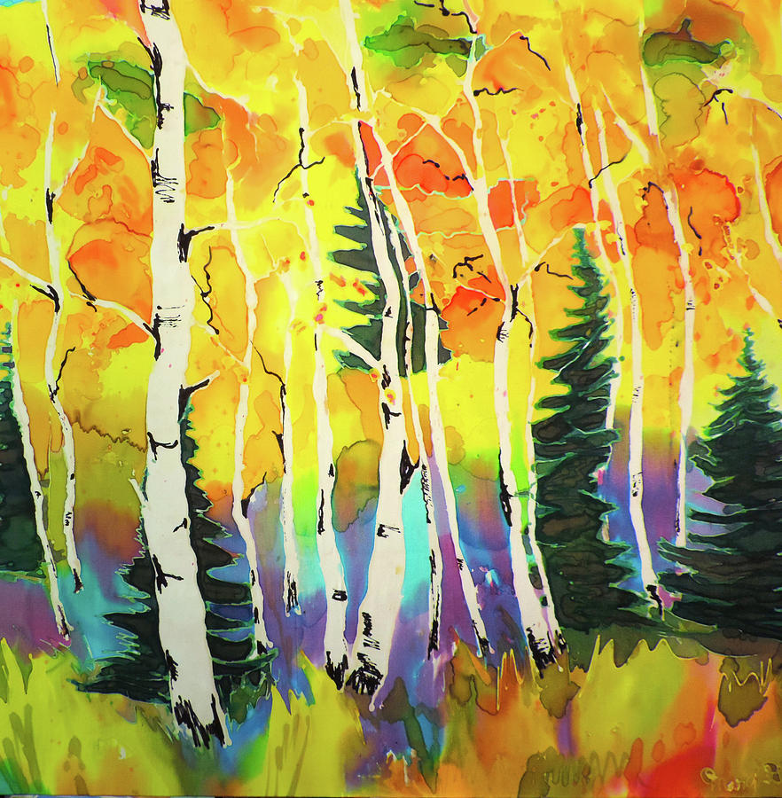 Aspen Gold Painting by Mary Gorman