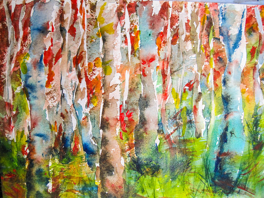 Aspen Grove Painting by Corynne Hilbert | Fine Art America