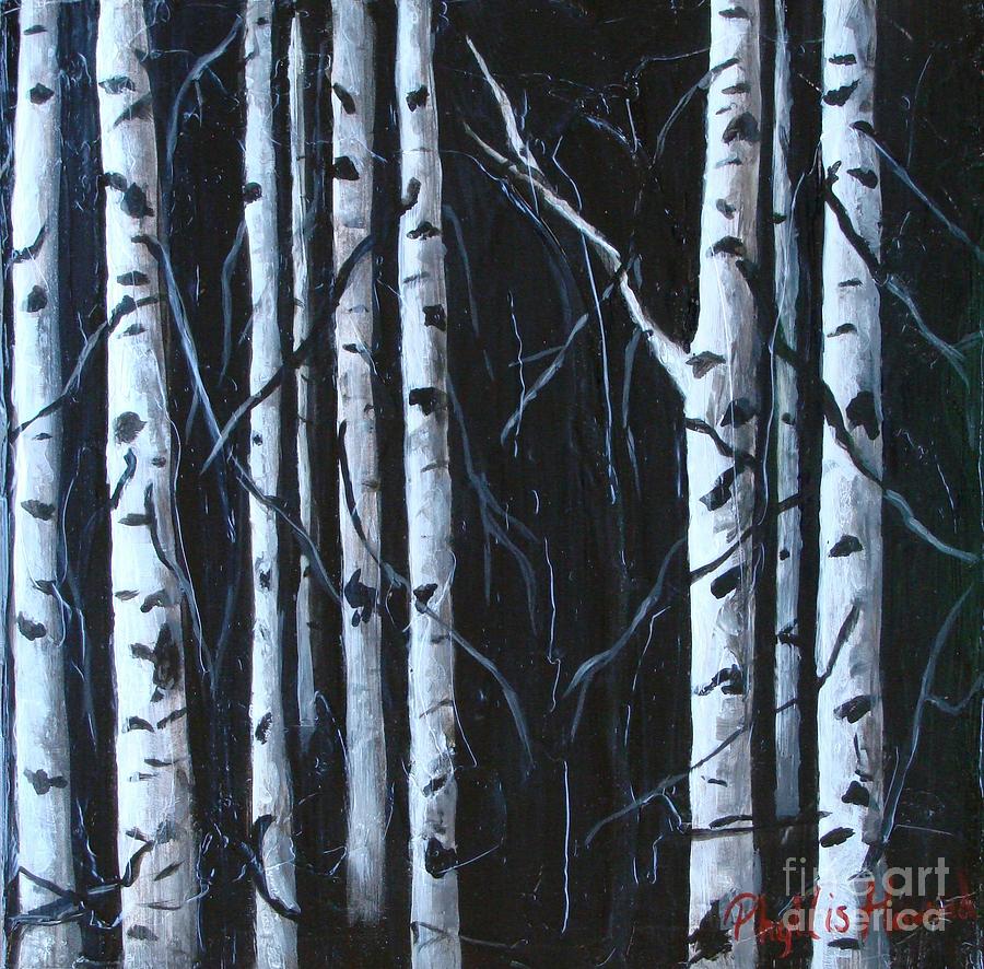 Aspen Grove Painting by Phyllis Howard