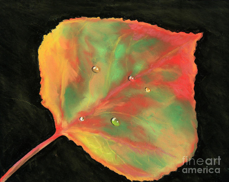 Aspen Leaf in Fall Pastel by Ginny Neece