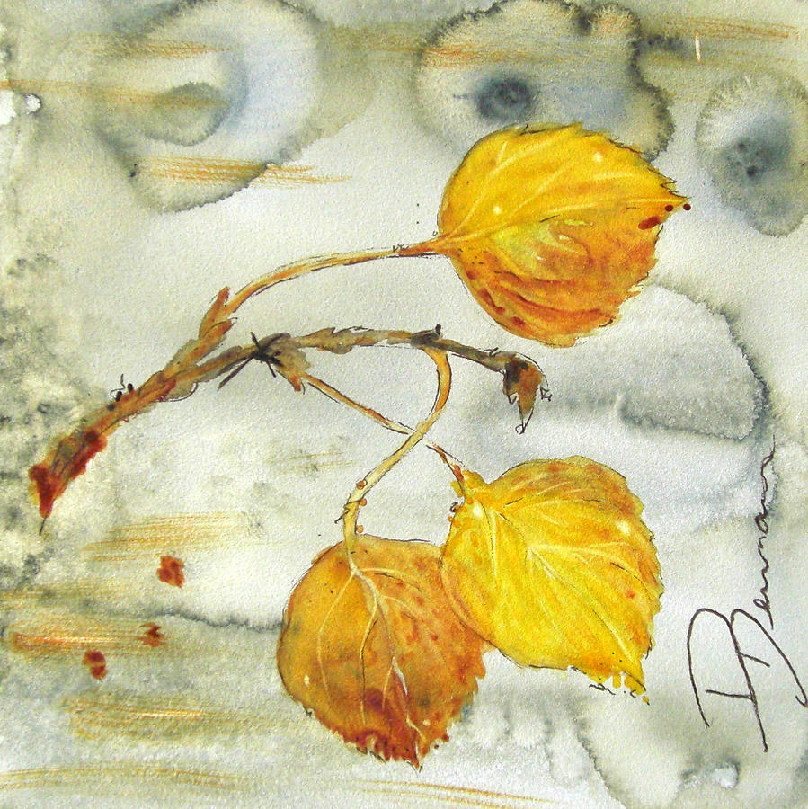 Aspen Leaves Painting by Dawn Derman