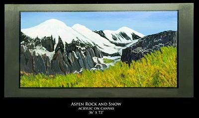 Landscape Painting - Aspen Rock And Snow by Robert Newport Landscape Painting - Aspen Rock And Snow by Robert Newport