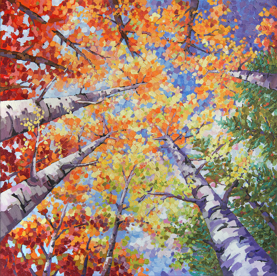 Aspen Sky Painting by Jane Lufkin