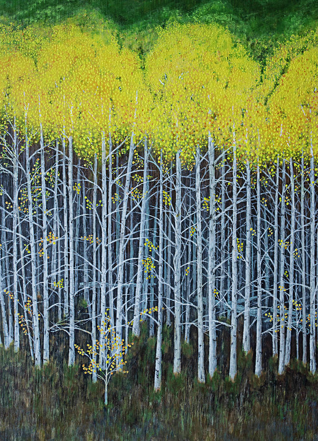 Aspen Stand the painting by L J Oakes Aspen Stand the painting by L J Oakes
