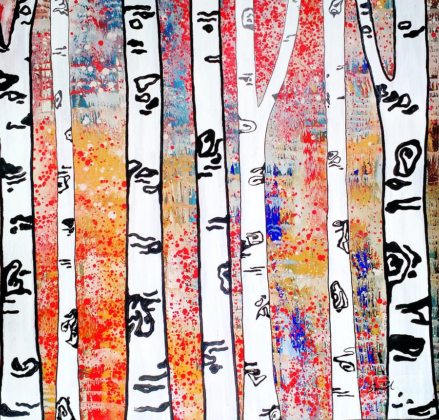 Abstract Painting - Aspen Woods by Amy Sorrell