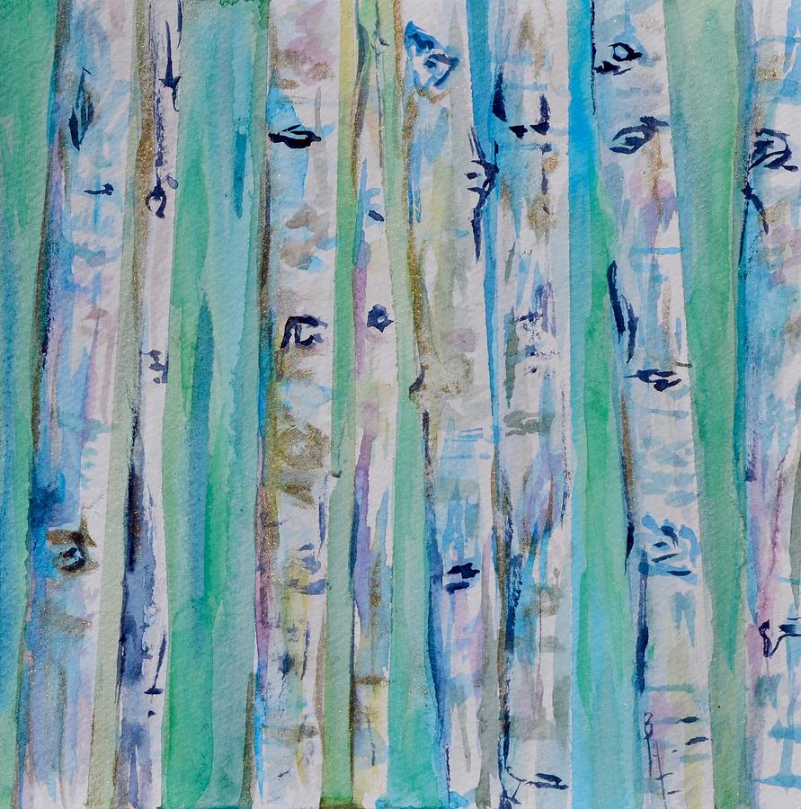 Aspens Abstract I Painting by Beverley Harper Tinsley