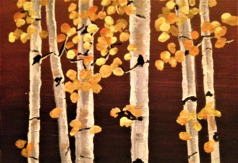 Aspens for Colleen Painting by Julie Wittwer